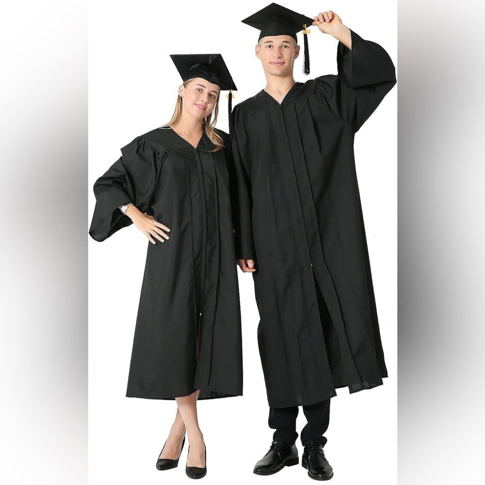 Matte Graduation Gown Cap Tassel Set